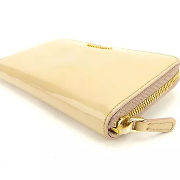 miumiu Wallet Purse Long Wallet Beige Gold Woman Authentic Used - Picture 3 of 6
